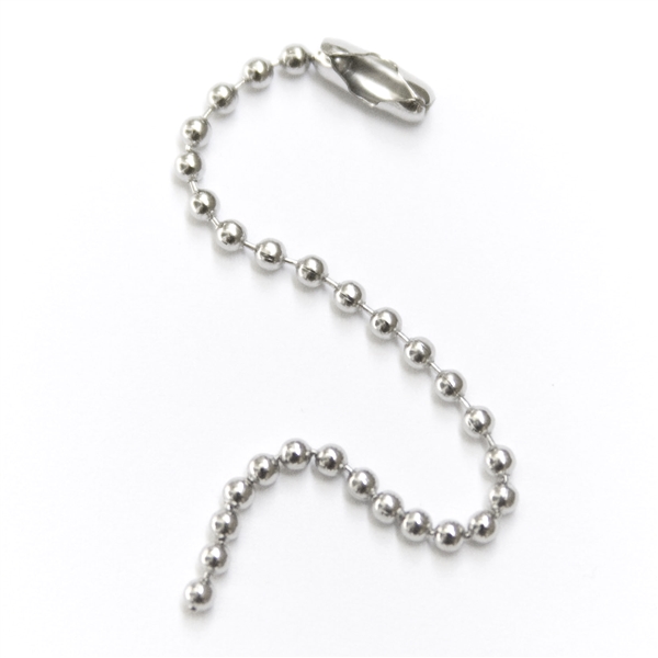 Ball Chain Necklace Nickel Plated 4", 2.4mm beads