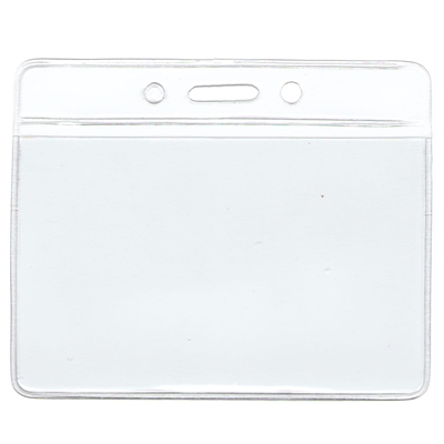 10x EXPO Horizontal Clear ID Badge Card Plastic Business Pocket Holder 11 x 9cm 
