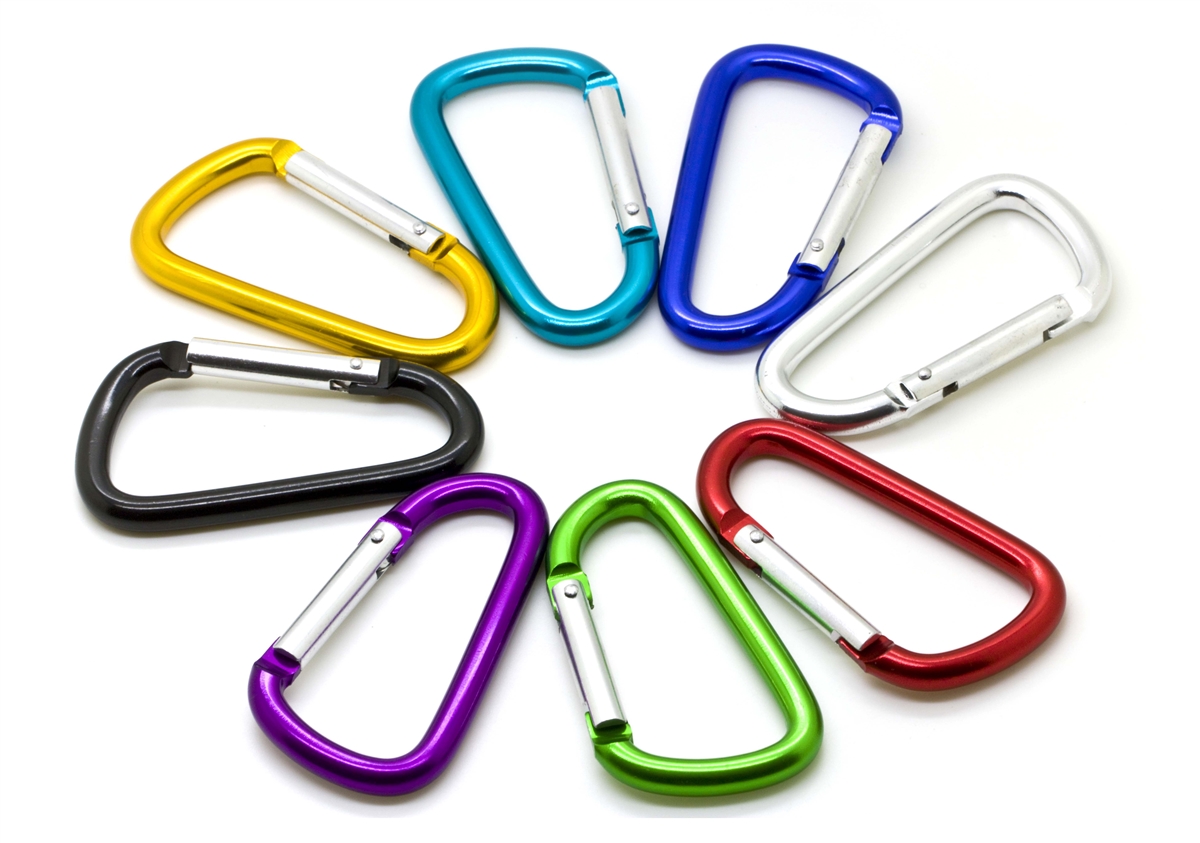 Details about   50/100 Pcs Silver/Black Small Key Chain Aluminum Carabiner Spring Belt Clip 
