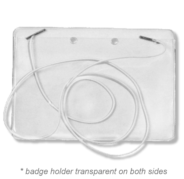 Vinyl Badge Holder with Elastic Cord Set