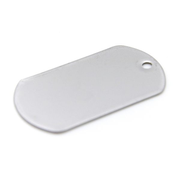 STAINLESS STEEL MILITARY DOG TAG SHINY MATTE