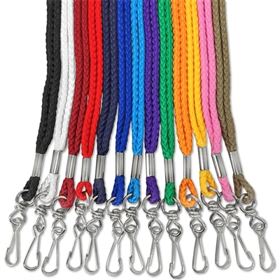 1/4" Round Cord Lanyard with Swivel Hook