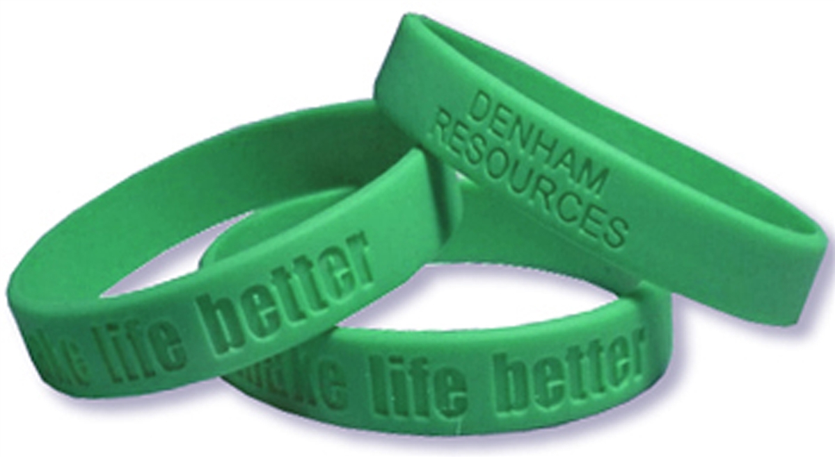 Silicone wristbands printed or debossed